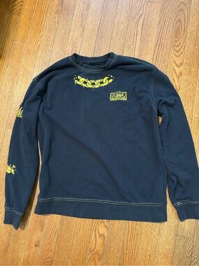Lurking Class by Sketchy Tank Skull Bat Graphic Sweatshirt XS